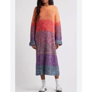 Dressed in Lala, Feels Like Home Oversized Sweater Dress, Sunset